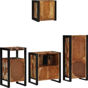 Fürdőszoba bútor szett 4 pcs Szilárd Újrahasznosított Fa