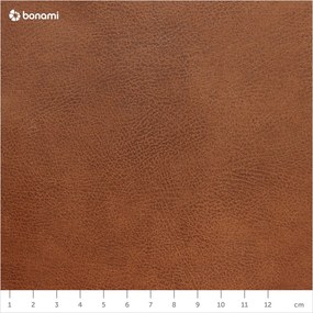 Fairfield konyakbarna sarokkanapé újrahasznosított bőrből, jobb oldalas, 282 cm - LBonami Selection