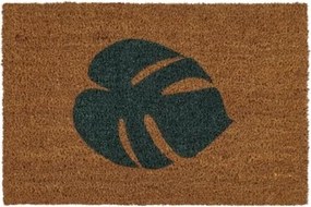 Lábtörlő kültéri bejárati lábtörlő, gumi alj, 40x60cm, levél mintás
