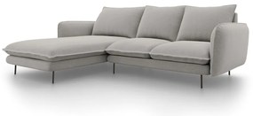 Vienna világosszürke sarokkanapé, bal oldali - Cosmopolitan Design