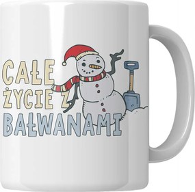 Bögre Egész élet hóemberekkel Ajándék Mikulásra