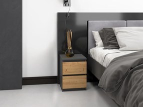 Riano MIX M2 éjjeliszekrény, 30x40x30 cm, antracit-tölgy