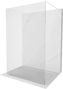 Mexen Kioto, átmenő zuhany paraván 100 x 200 cm, 8mm átlátszó üveg, 2x fehér stabilizáló távtartó, 800-100-002-20-00