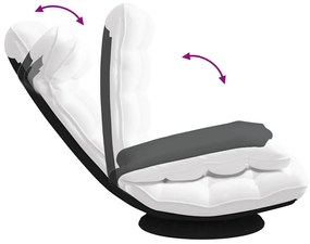 fehér szövet forgó padlószék 70x51x79 cm