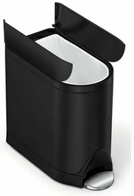 Simplehuman keskeny pedálos kosár 10 L, fekete