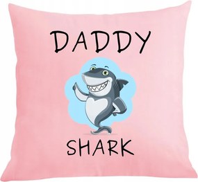 Párna párnahuzat nyomtatás Apák napja Daddy Shark