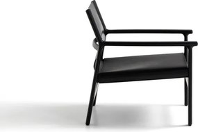 Fekete bőr fotel Jan – Kave Home