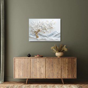 Üveg kép – 3D elegáns életfa (70x50 cm)
