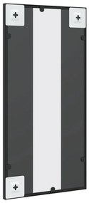 fekete téglalap alakú vas fali tükör 30 x 60 cm