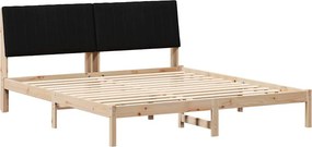 vidaXL Ágykeret fejtámlával Barna 180 x 200 cm Tömör fenyőfa