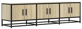 sonoma tölgy színű szerelt fa és fém TV-szekrény 150x35x41 cm