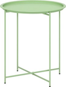 Outsunny Összecsukható Oldaltámlás Asztal Kert Asztal Ø46 x 50 cm Kör alakú Időjárásálló Erkélyasztal Összecsukható Lábakkal Kemping Asztal Összecsukh