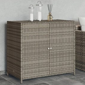 vidaXL szürke polyrattan kerti tárolószekrény 83x45x76 cm