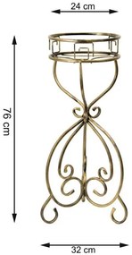 Virágállvány 76x32 cm arany