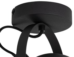 Ipari mennyezeti lámpa fekete arannyal 15 cm állítható - Magnax