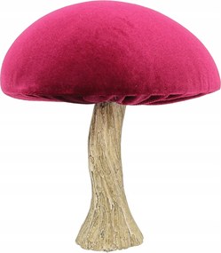 Velvet Mushroom Dekoráció 17 cm ruby 16x17 cm