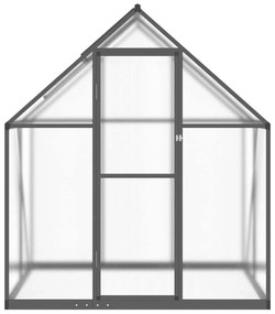 antracitszürke alumínium melegház alapvázzal 169 x 114 x 195 cm