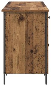 vidaXL Számítógépes asztal fiókkal Öreg fa 131 x 48 x 75 cm Faanyag