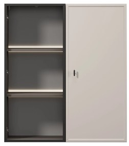 Lorini fali vitrin 100 cm - kasmír / fekete T-bar fogantyú