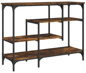 füstös tölgy színű tálalóasztal polcokkal 100 x 35 x 75 cm