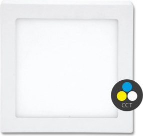 Ecolite Smd felületre szerelhető lámpatest 30x30cm 25W Cct IP44 2260lm LED-CSQ-CCT/25W/