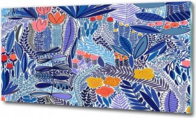 Fotó kép edzett üveg Virágos minta 100x70