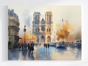 Poszter Építészet Város Párizs Notre Dame Székesegyház 80x60