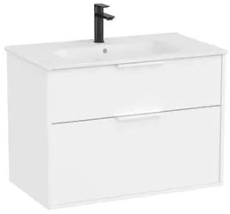 Roca Optica fürdőszobaszekrény mosdóval 79x58x45,5 cm fehér matt OPT802ZBM