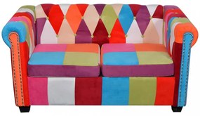 2 személyes szövet Chesterfield kanapé