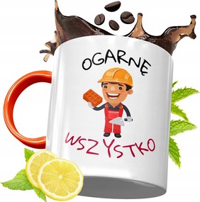 Narancssárga Bögre Építő Szakember Barkácsolóknak, fényképes nyomtatással