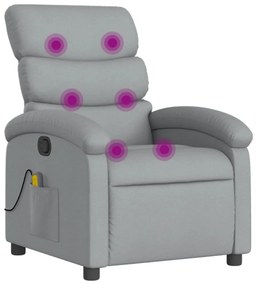 világosszürke szövet dönthető masszázsfotel