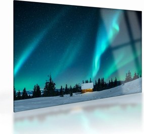Üveg kép - Aurora Borealis (70x50 cm)
