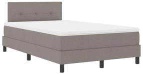 Box Spring Ágy Matraccal és LED Taupe 120x190 cm Szövet