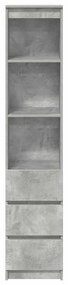 betonszürke szerelt fa magasszekrény 37,5x35x180 cm