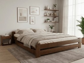 Emily ágy 140x200 cm, tölgyfa Ágyrács: Lamellás ágyrács, Matrac: Sommera matrac 18 cm