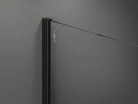 Mexen Kioto zuhanyparaván 60x200 cm 8 mm, fekete profil, üveg fekete keret, 800-060-101-70-70