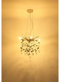 Globo 64138HS - QUEENA kábeles csillár 4xE14/40W/230V ezüst