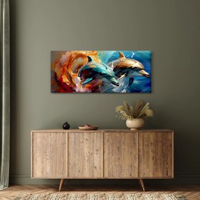 Kép - Delfin festmény (120x50 cm)