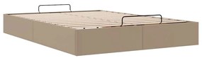 oszmán ágykeret matrac nélkül cappucino 140x190 cm műbőr