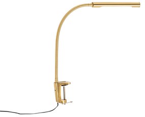 Szorító asztali lámpa sárgaréz, beépített LED-del és érintős dimmerrel - Lionard