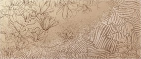 Kép - Rajzolt virágok (120x50 cm)