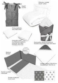 COSING - 10 részes újszülött szett Sleeplease szürke/fehér