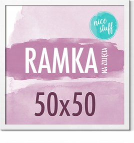 Képkeret 50x50 Képkeret 50x50 Négyzet alakú képkeret fehér Mdf