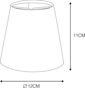 Fehér lenvászon csipeszes búra 12 cm kerek