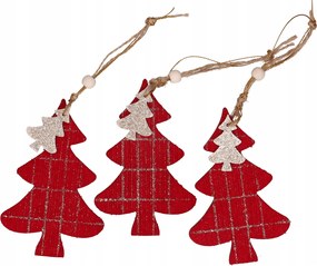 Fa karĂĄcsonyfa medĂĄl bordĂł 11cm 6db