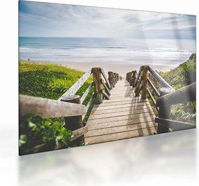 Kép - Bejárat a strandra (üvegen) (70x50 cm)