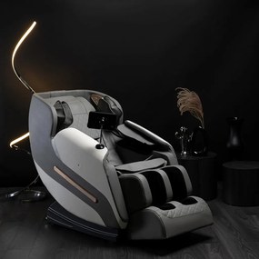 Masszázsfotel szürke színben, műbőr kárpittal VX MAX