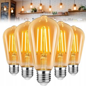 Dekorációs Izzó retro Edison ST64 E27 6db