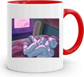 Piros Bögre Lányoknak Couple nyomott mintával, fényképpel