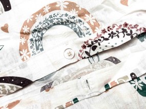 Krepp ágynemű szett kiságyba Renforcé RAINUBI fehér Ágyneműhuzat mérete: 45 x 65 cm | 90 x 140 cm